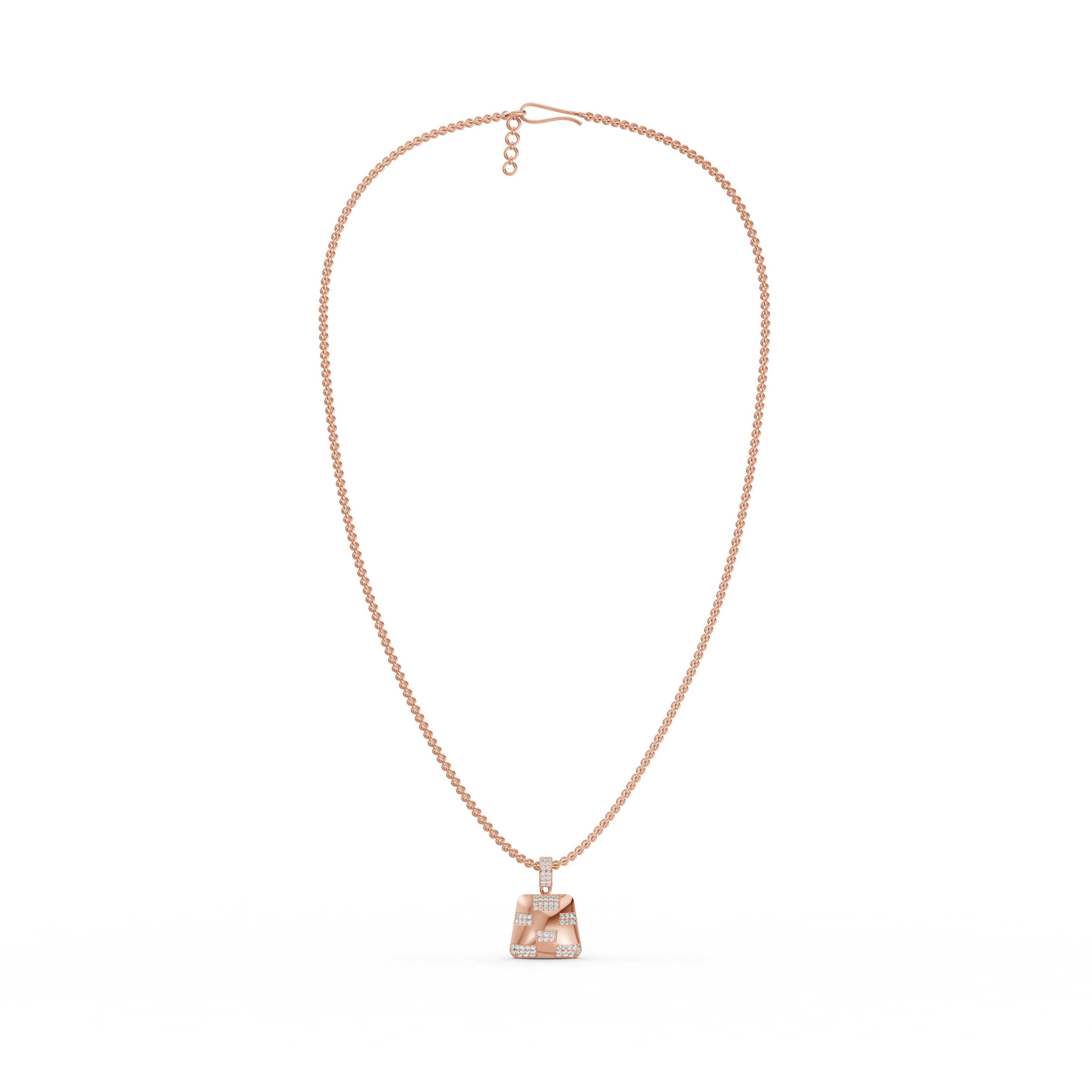 Checkered Diamond Pendant