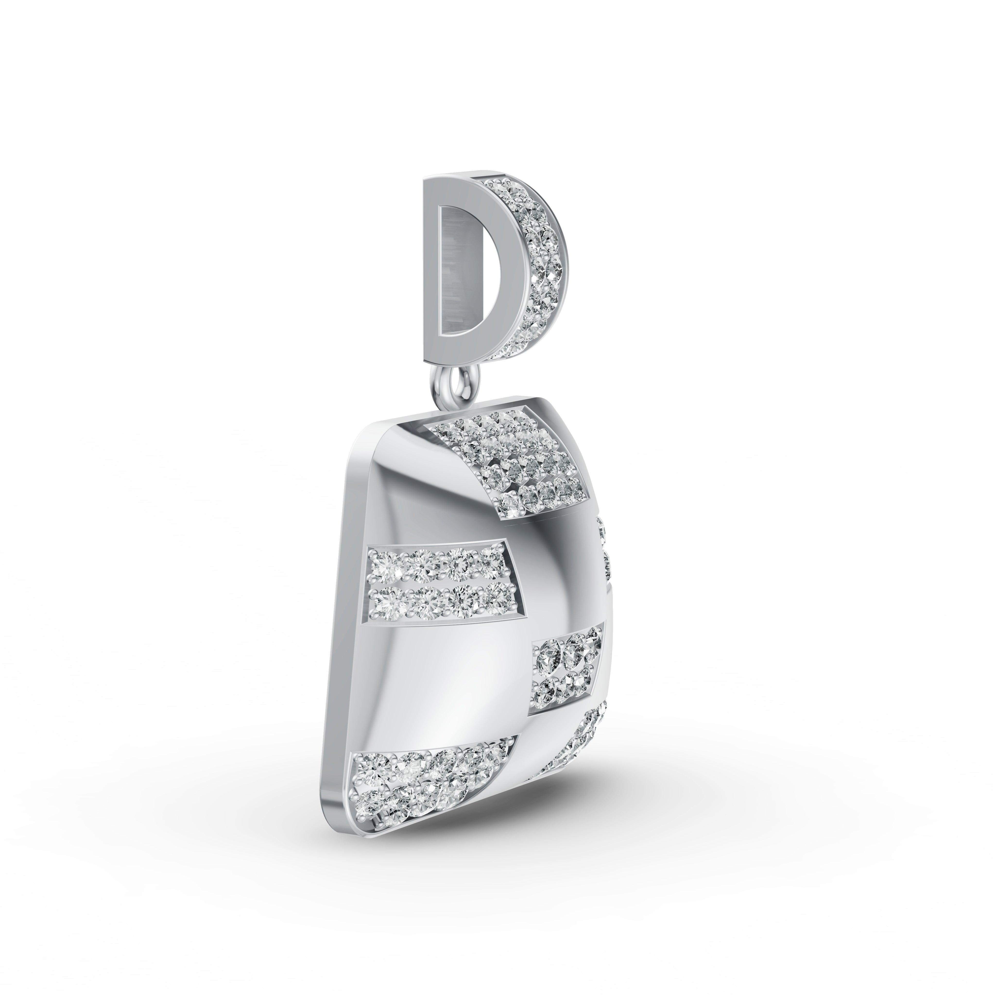 Checkered Diamond Pendant