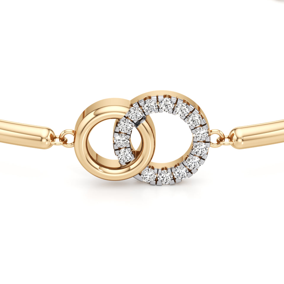 Interlinked Circles Diamond Bracelet