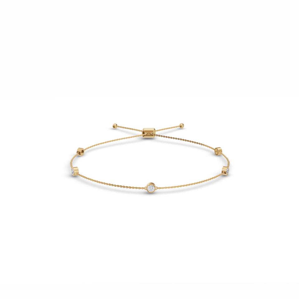 5-Stone Station Tennis Diamond Bracelet