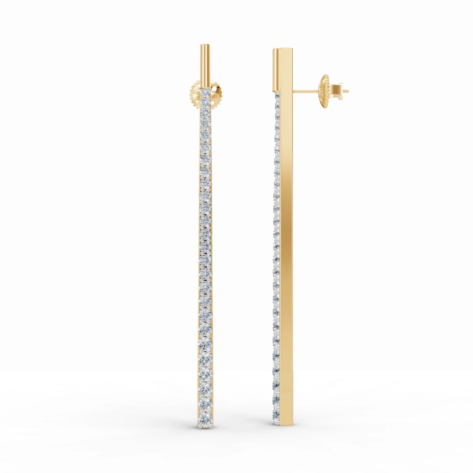 Sparkling Tower Diamond Earrings