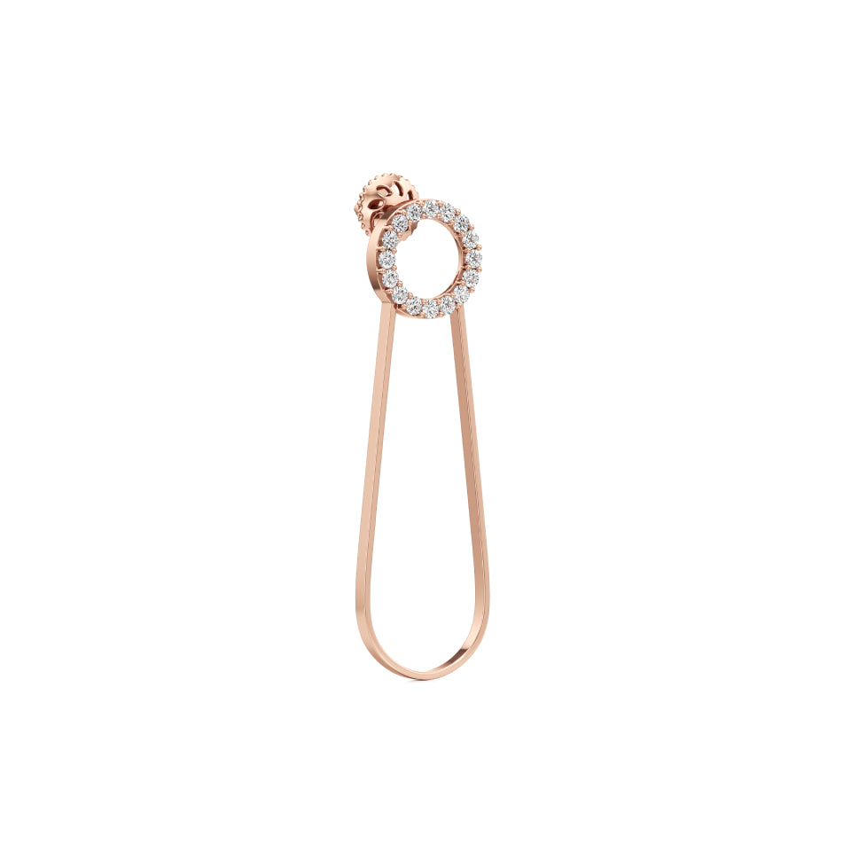 Radiant Pin Diamond Earrings