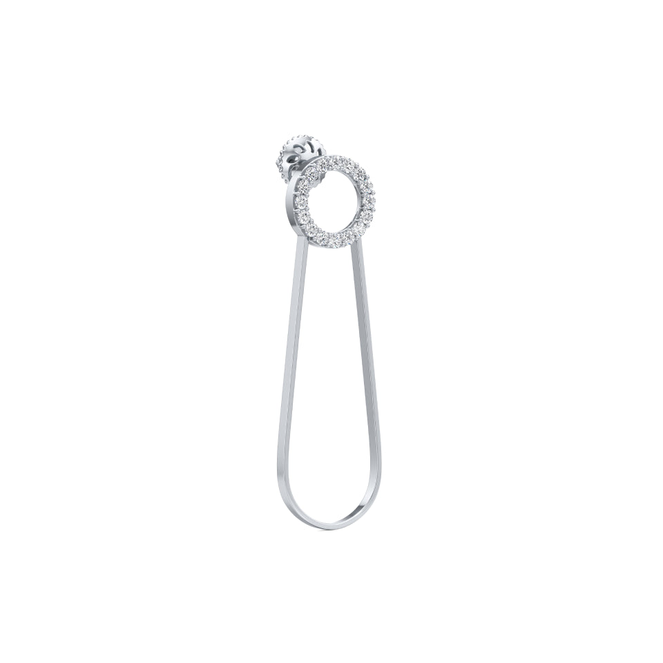 Radiant Pin Diamond Earrings