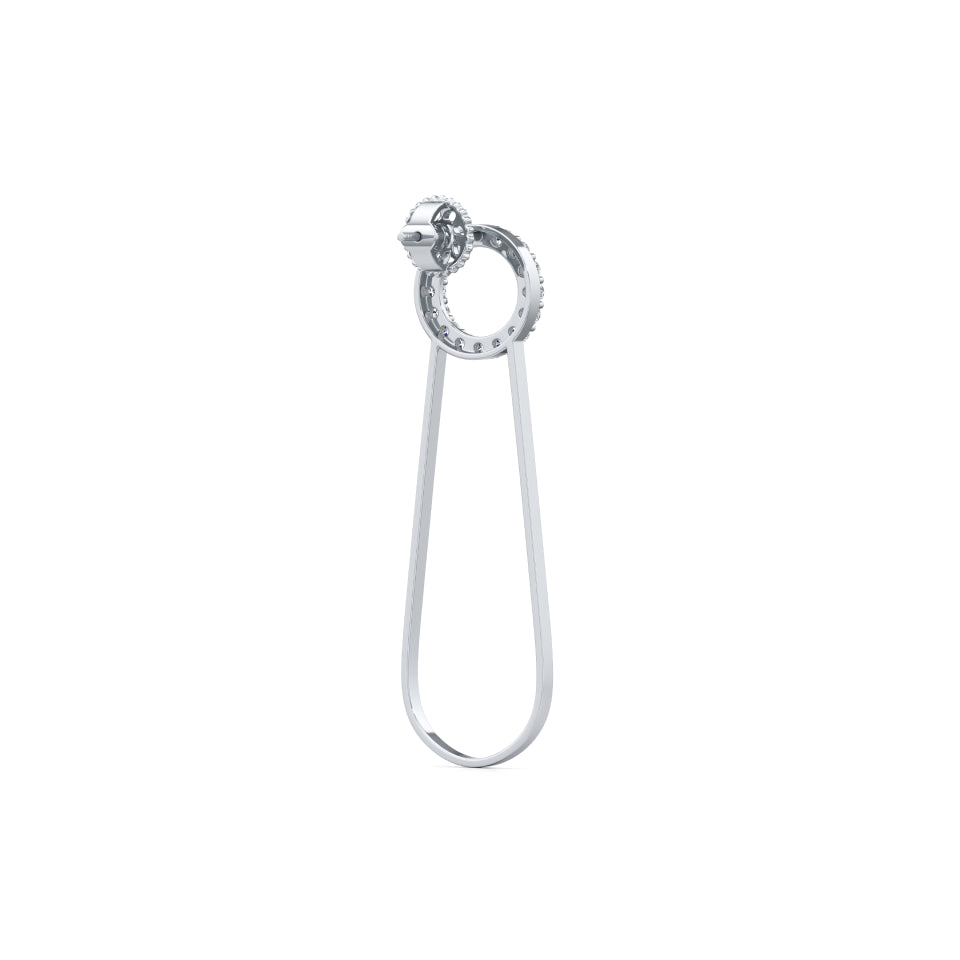 Radiant Pin Diamond Earrings