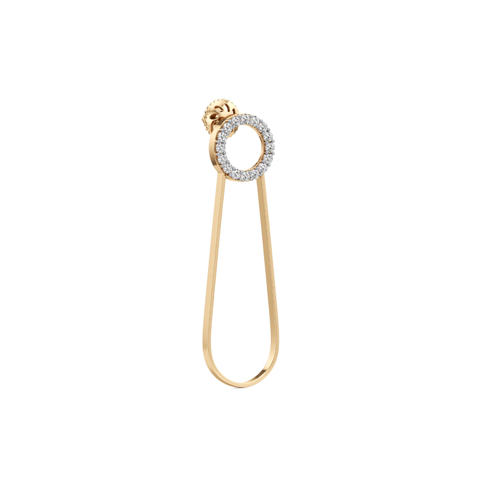 Radiant Pin Diamond Earrings