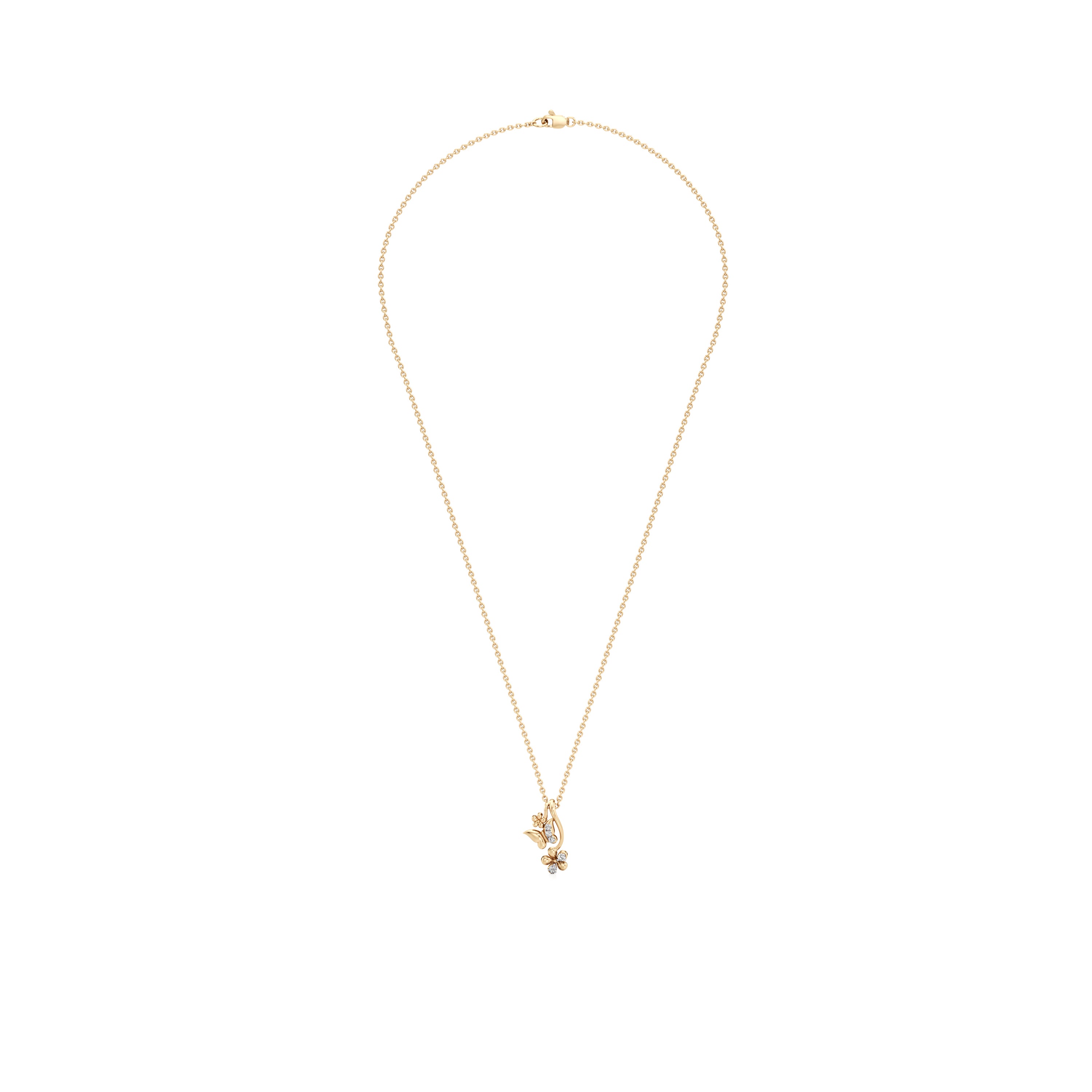 Butterfly's Garden Diamond Pendant