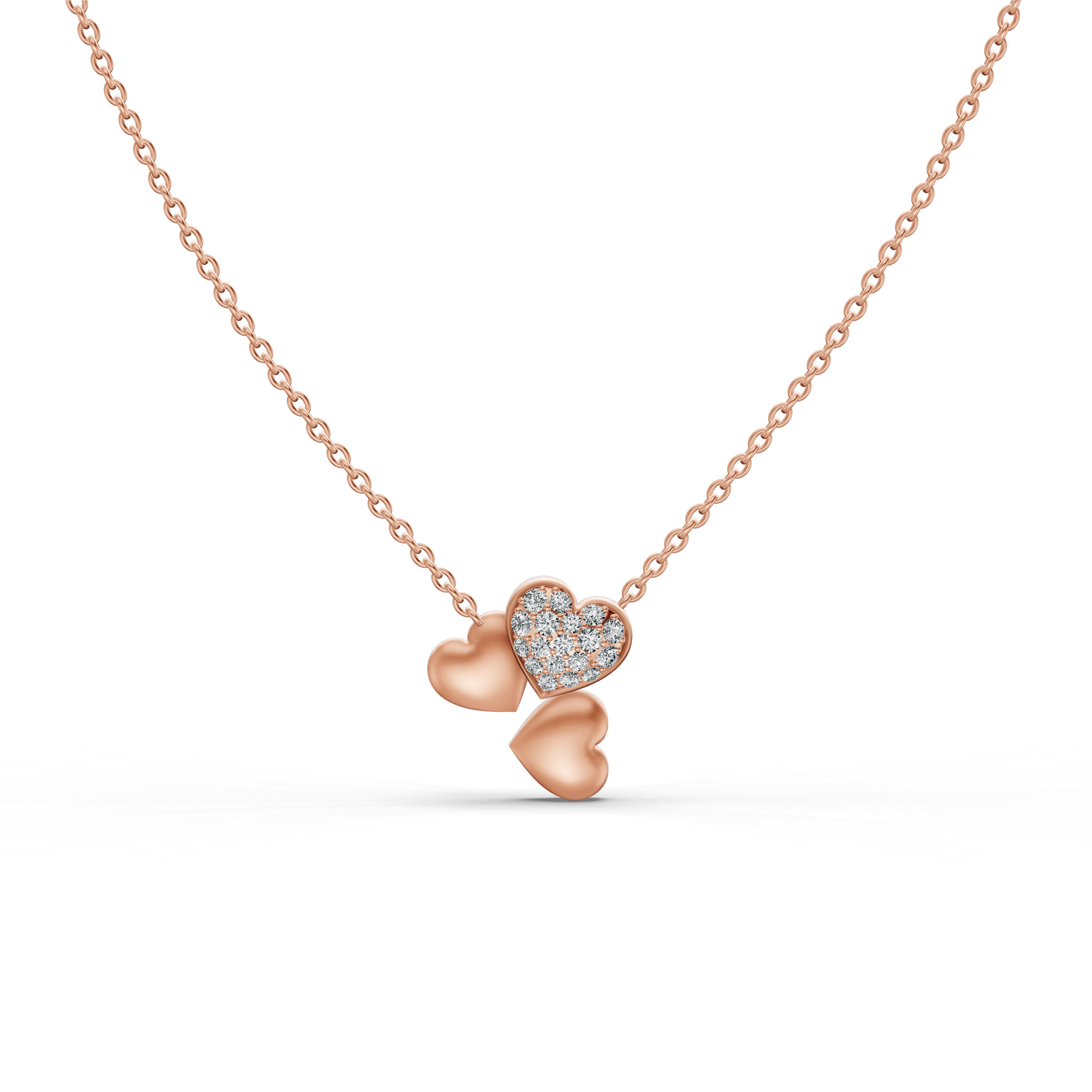 Eternal Hearts Diamond Pendant & Earring Set