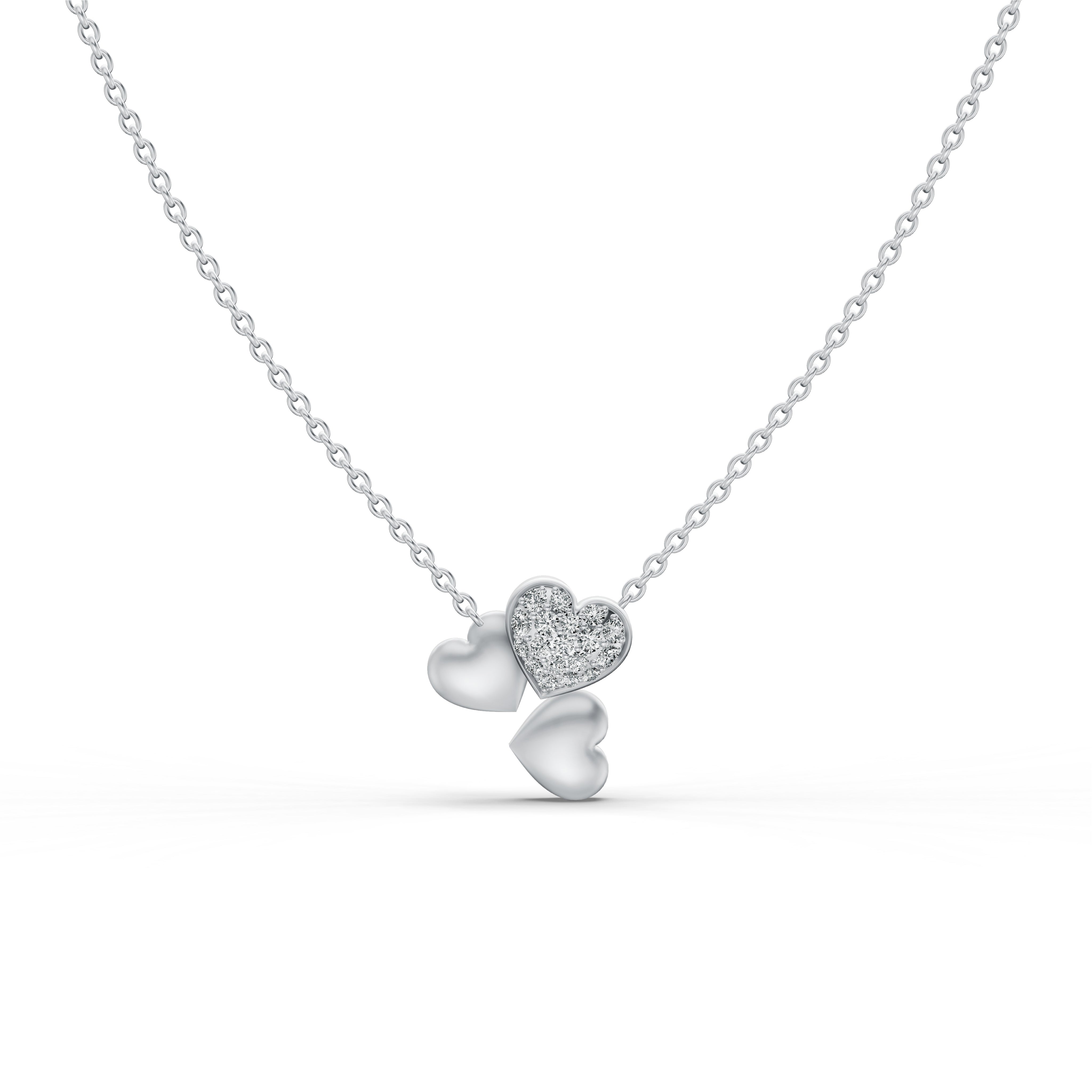 Eternal Hearts Diamond Pendant & Earring Set