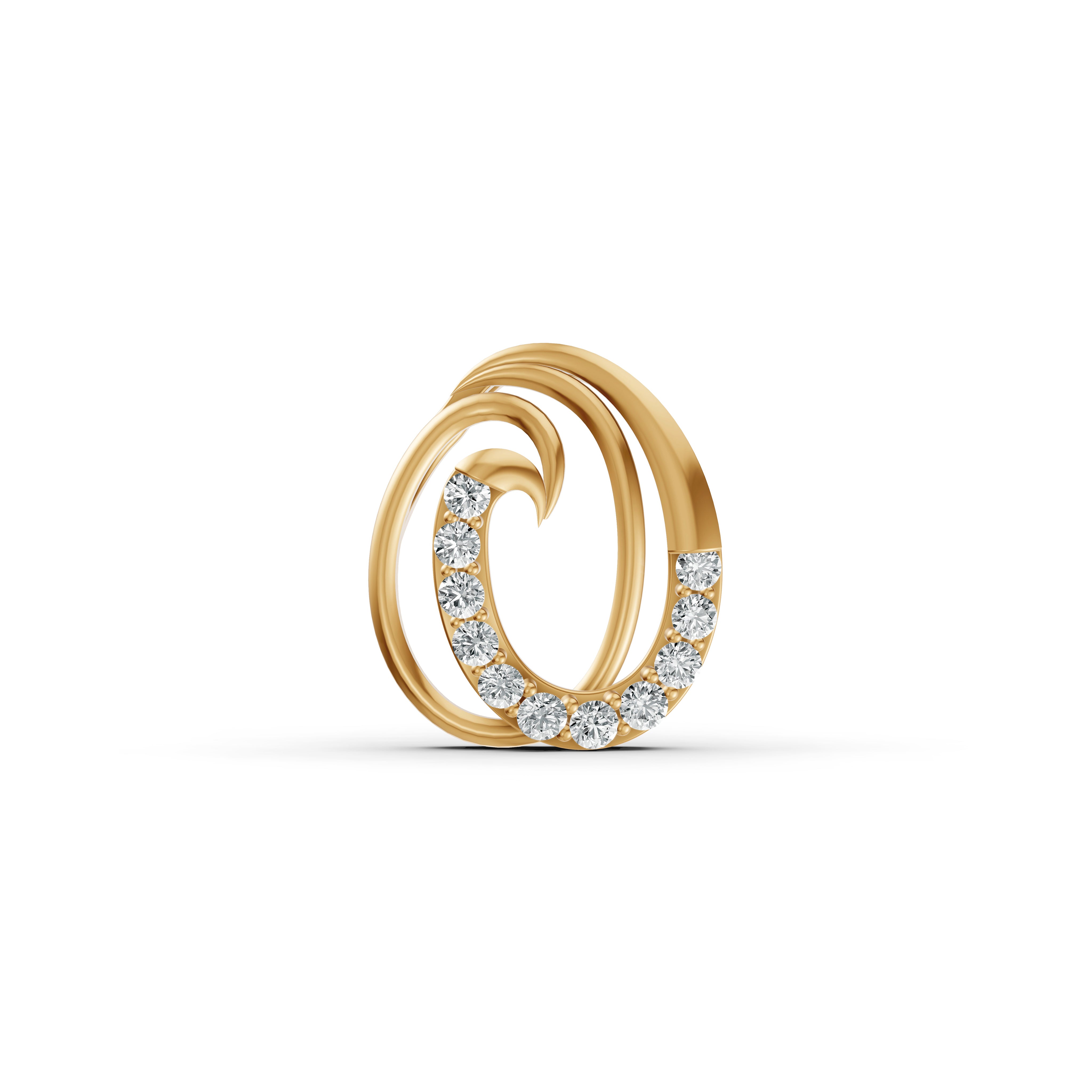 Ocean Wave Diamond Pendant