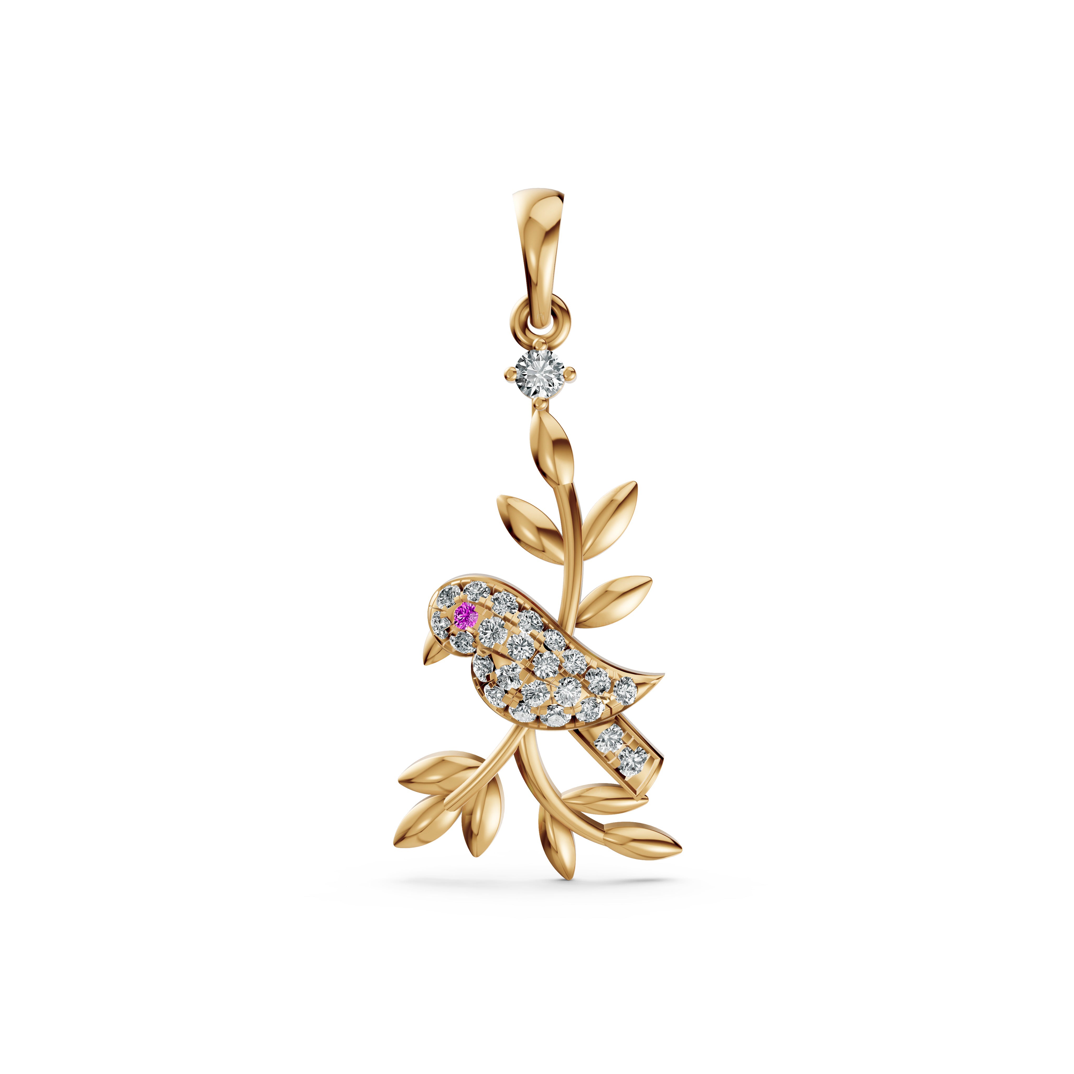 Serene Bird Diamond Pendant
