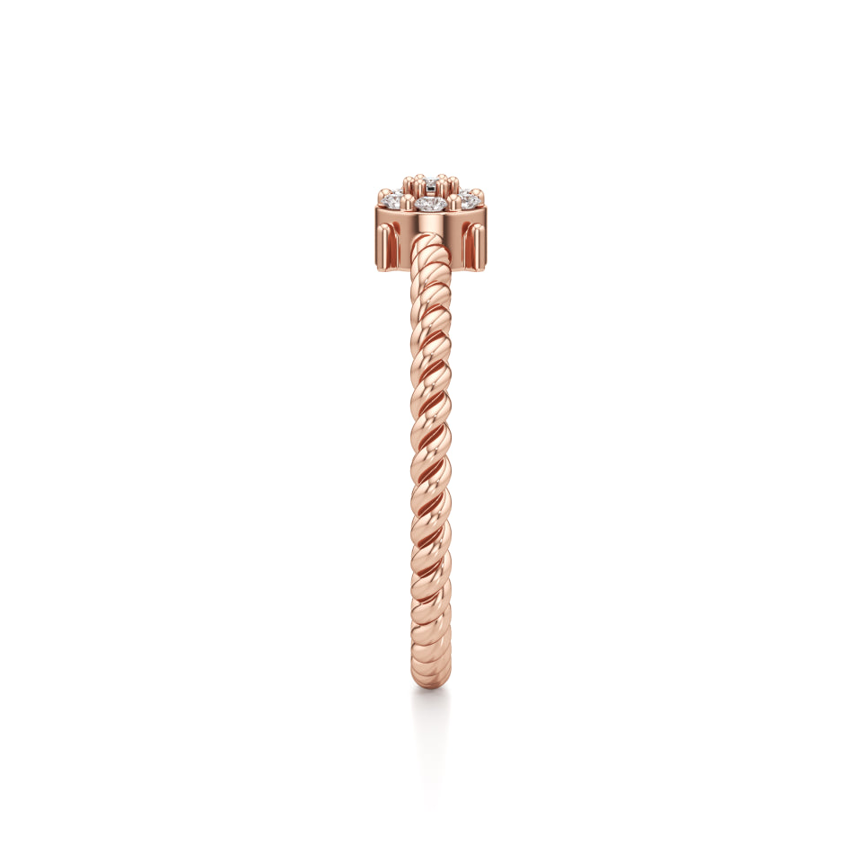 Spiral Embrace Diamond Ring