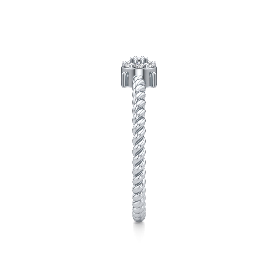 Spiral Embrace Diamond Ring