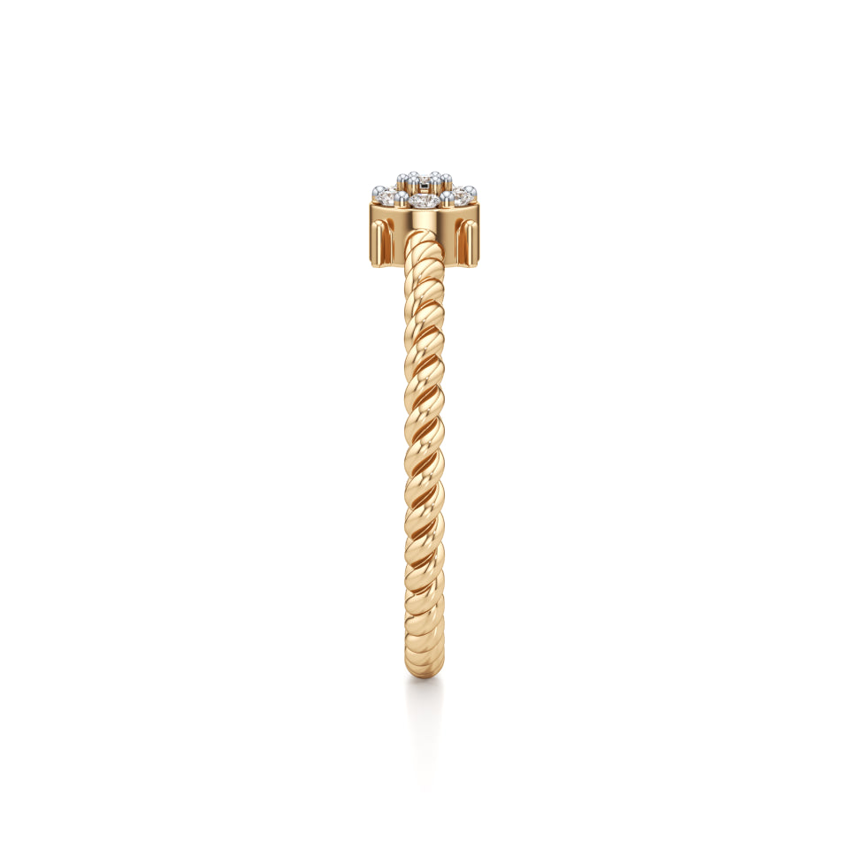 Spiral Embrace Diamond Ring