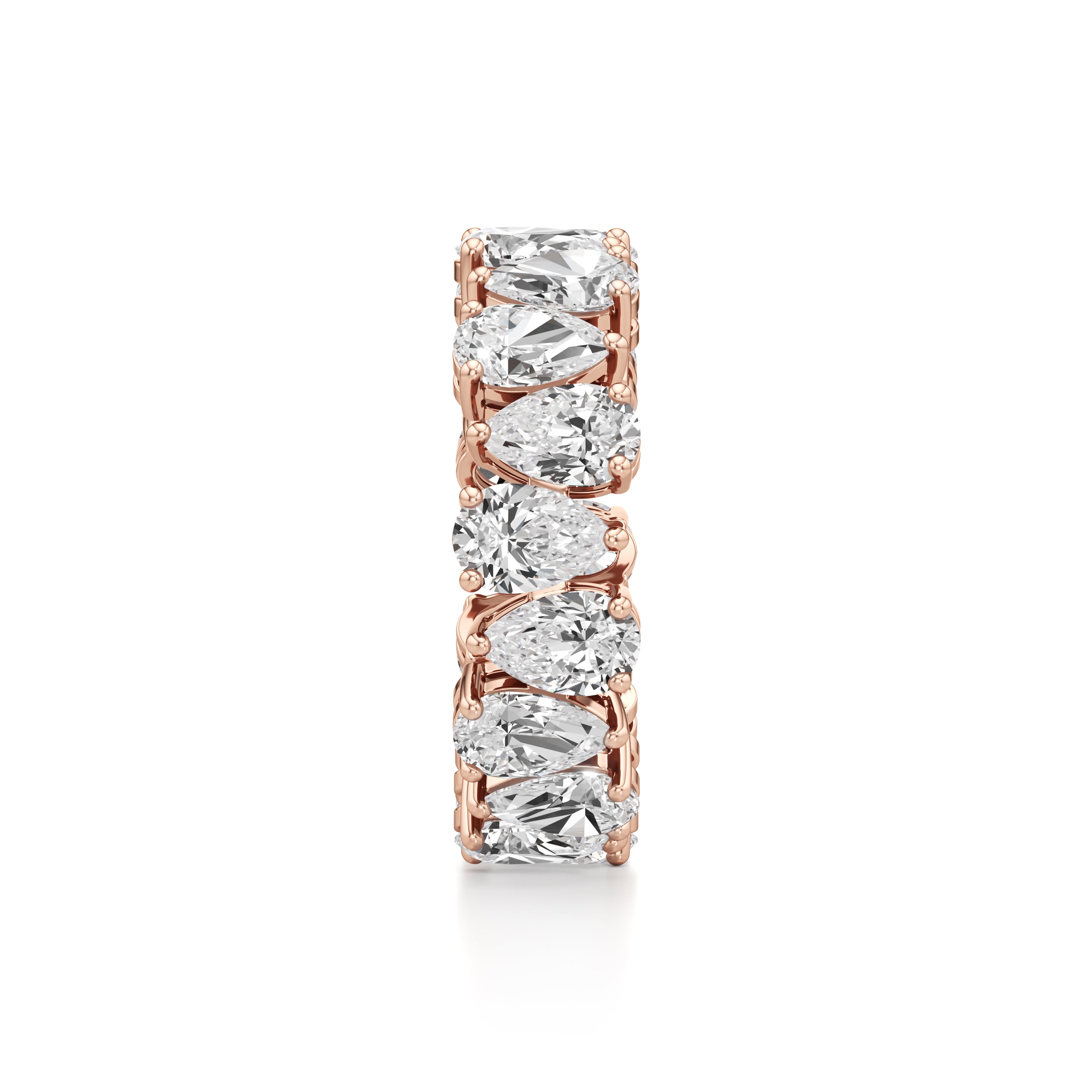 Inverted Teardrop Eternity Ring Band