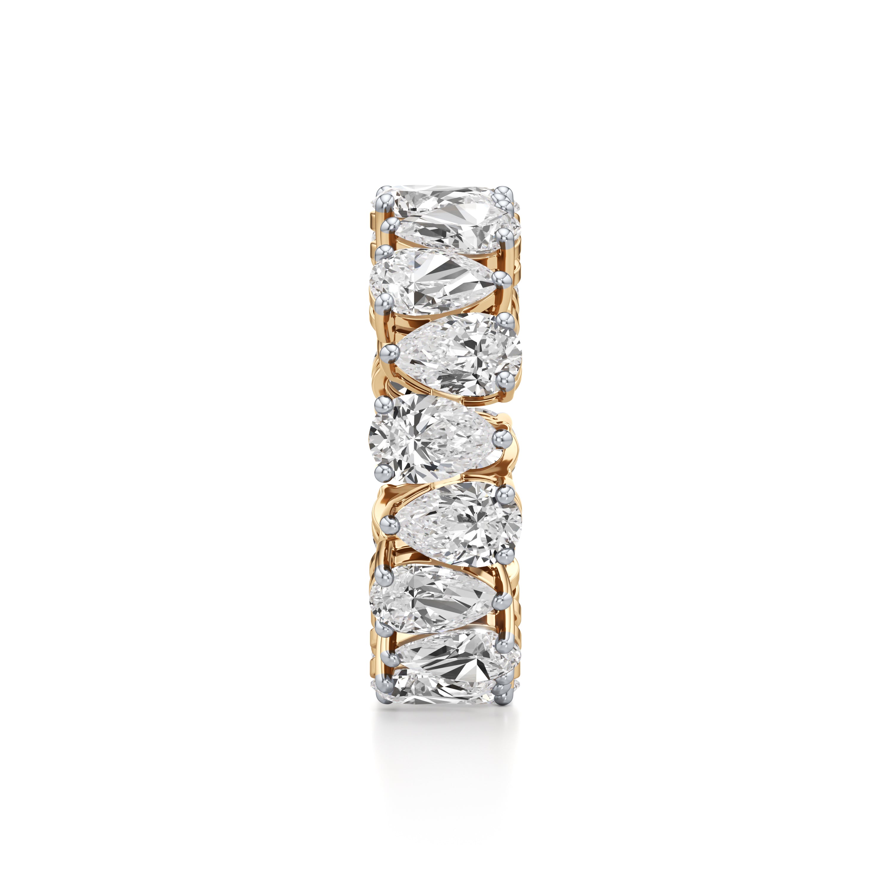 Inverted Teardrop Eternity Ring Band