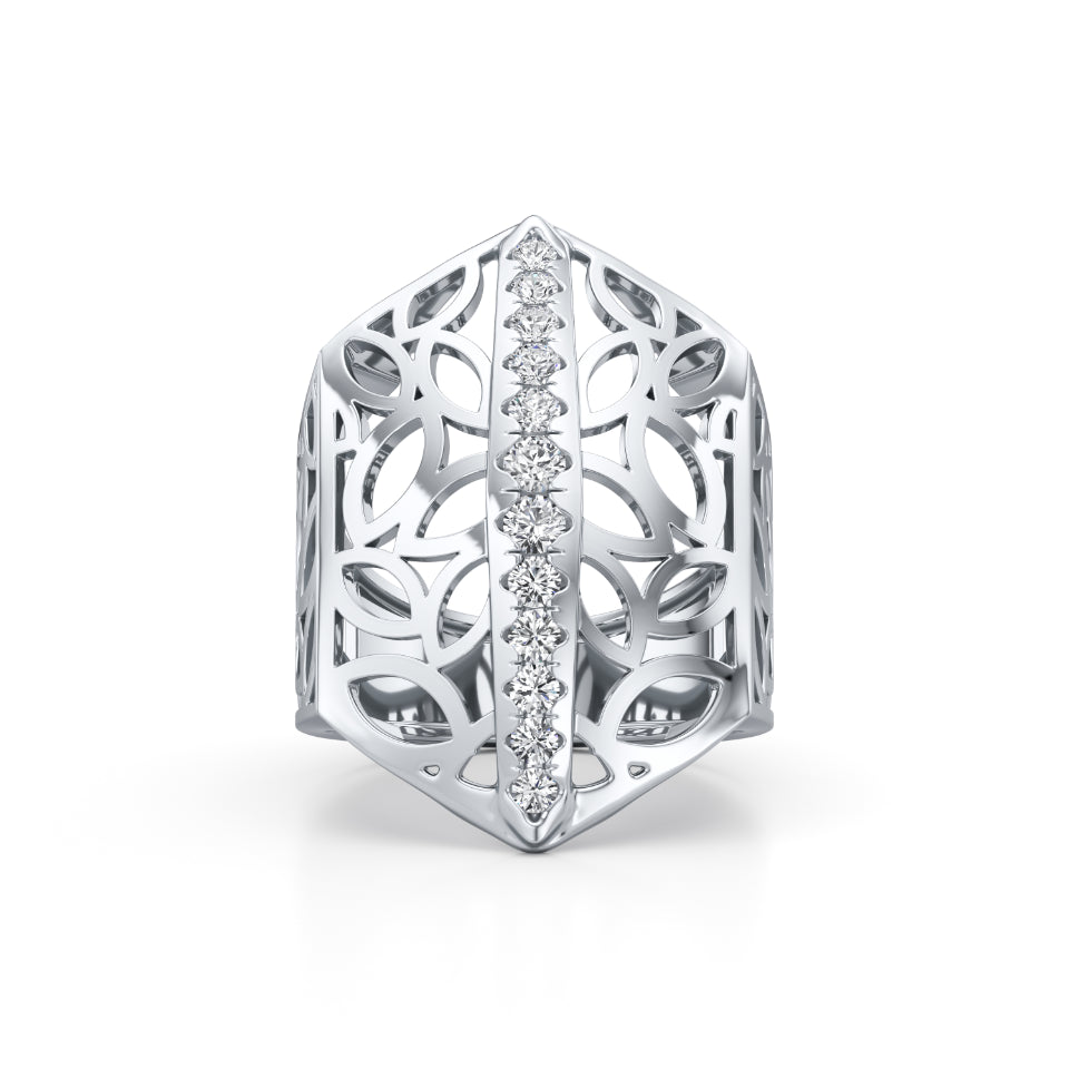 Enclosed Light Diamond Ring