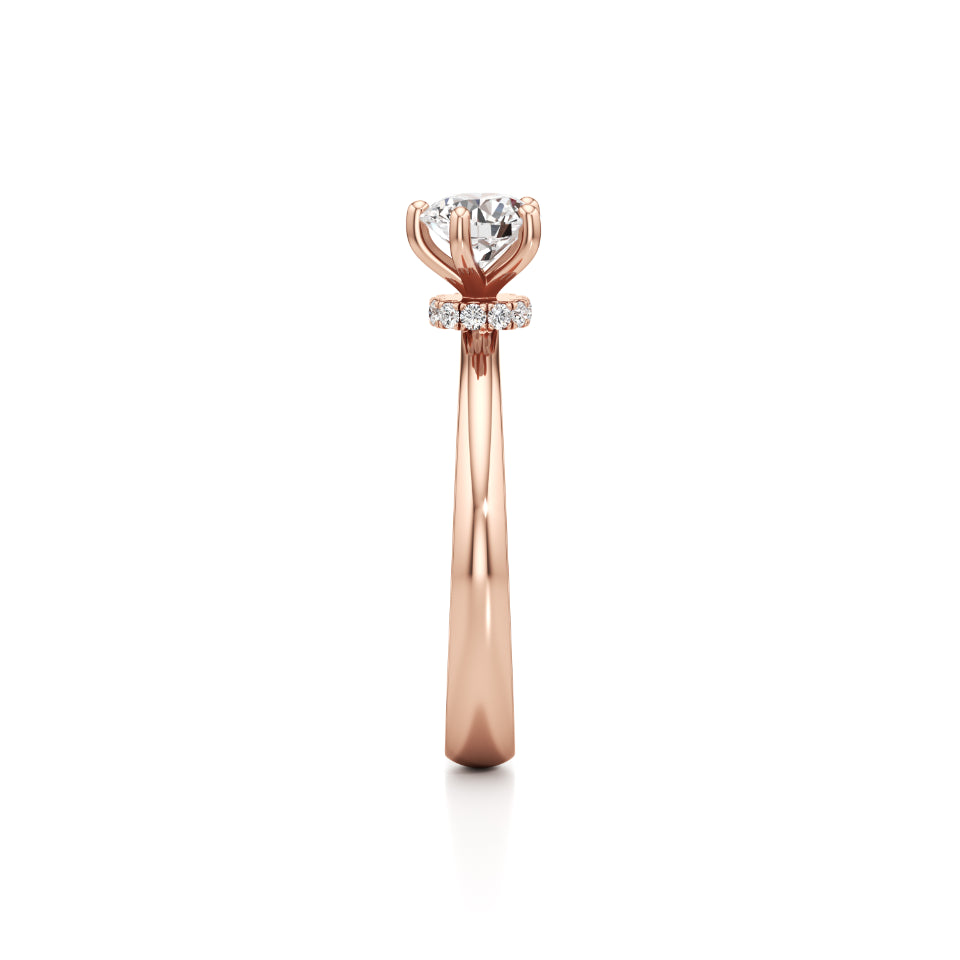 Minimalist Solitaire Diamond Ring