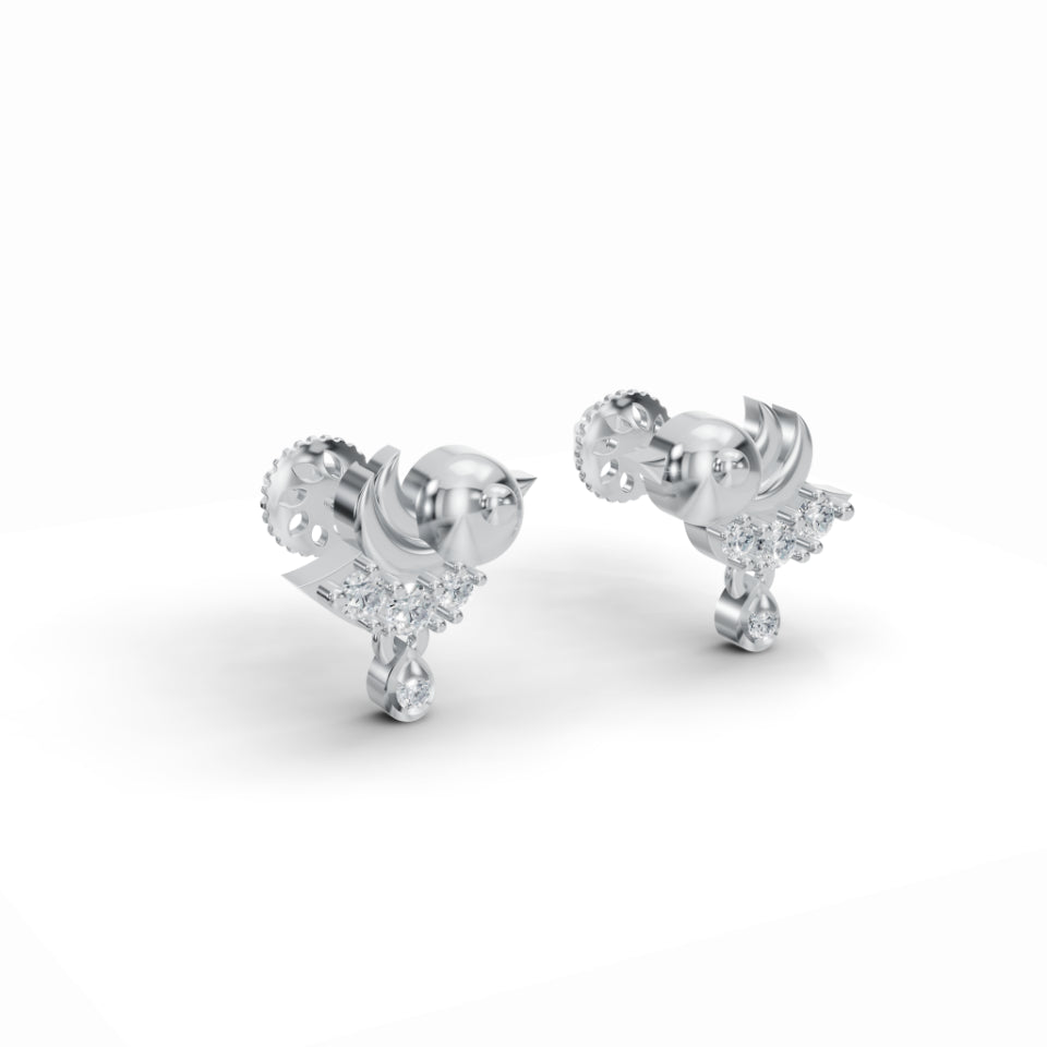 Tiny Tweet Diamond Earrings