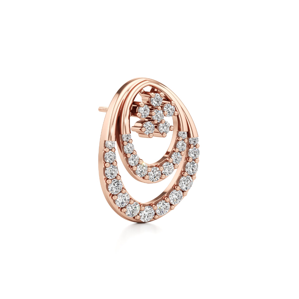 Delicate Circlet Diamond Earrings