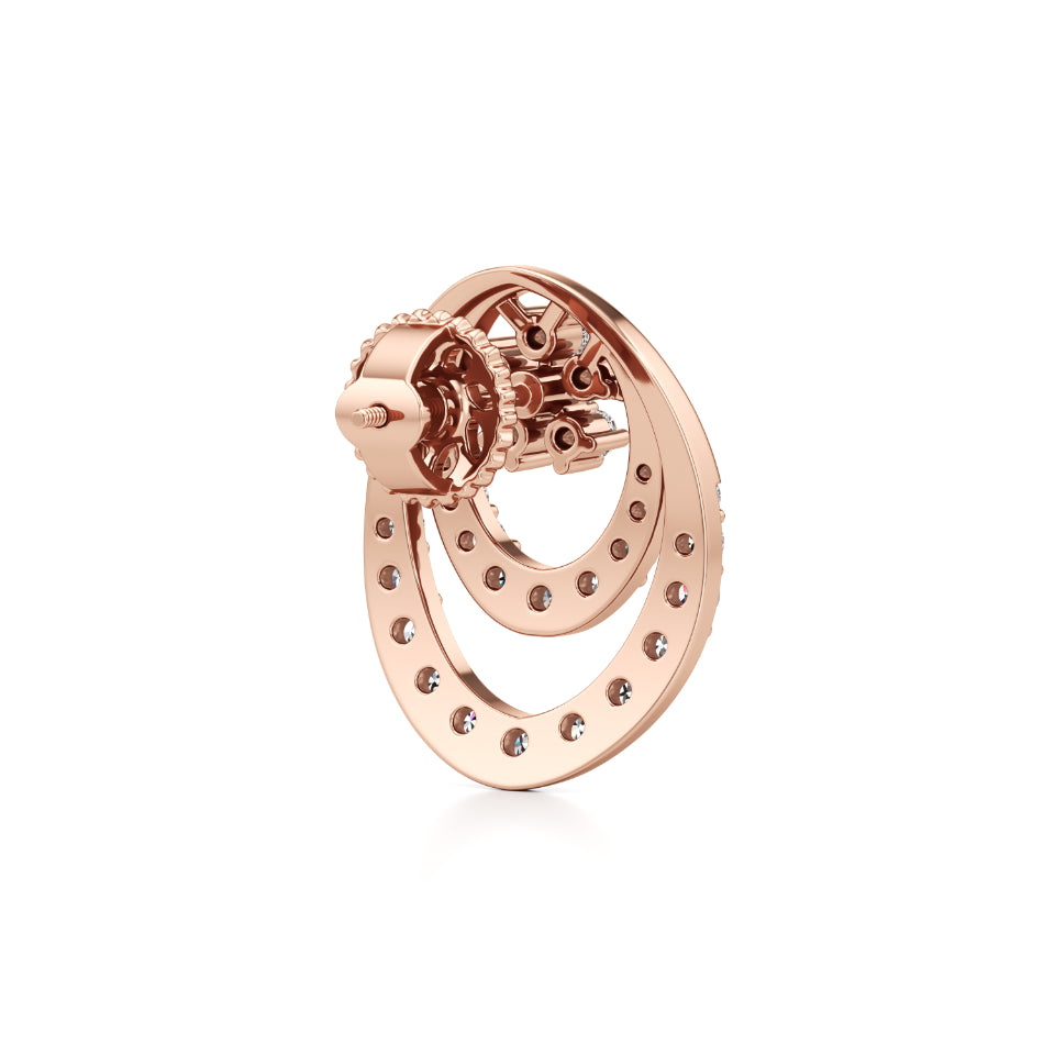 Delicate Circlet Diamond Earrings