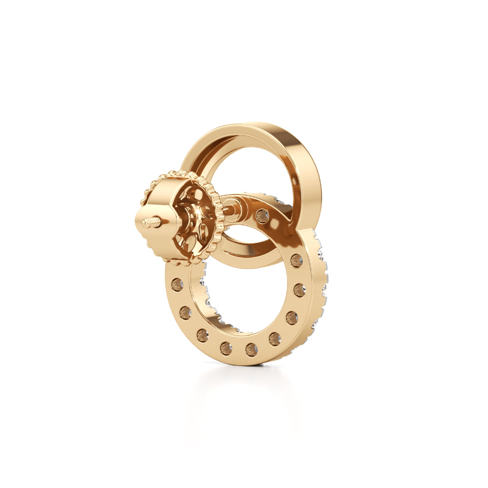 Interlinked Life Circle Diamond Earrings