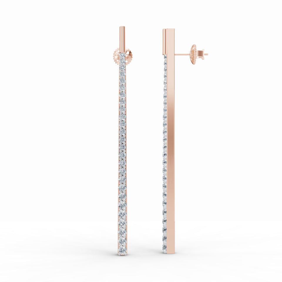 Sparkling Tower Diamond Earrings