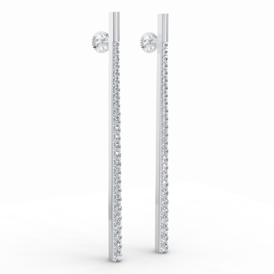 Sparkling Tower Diamond Earrings