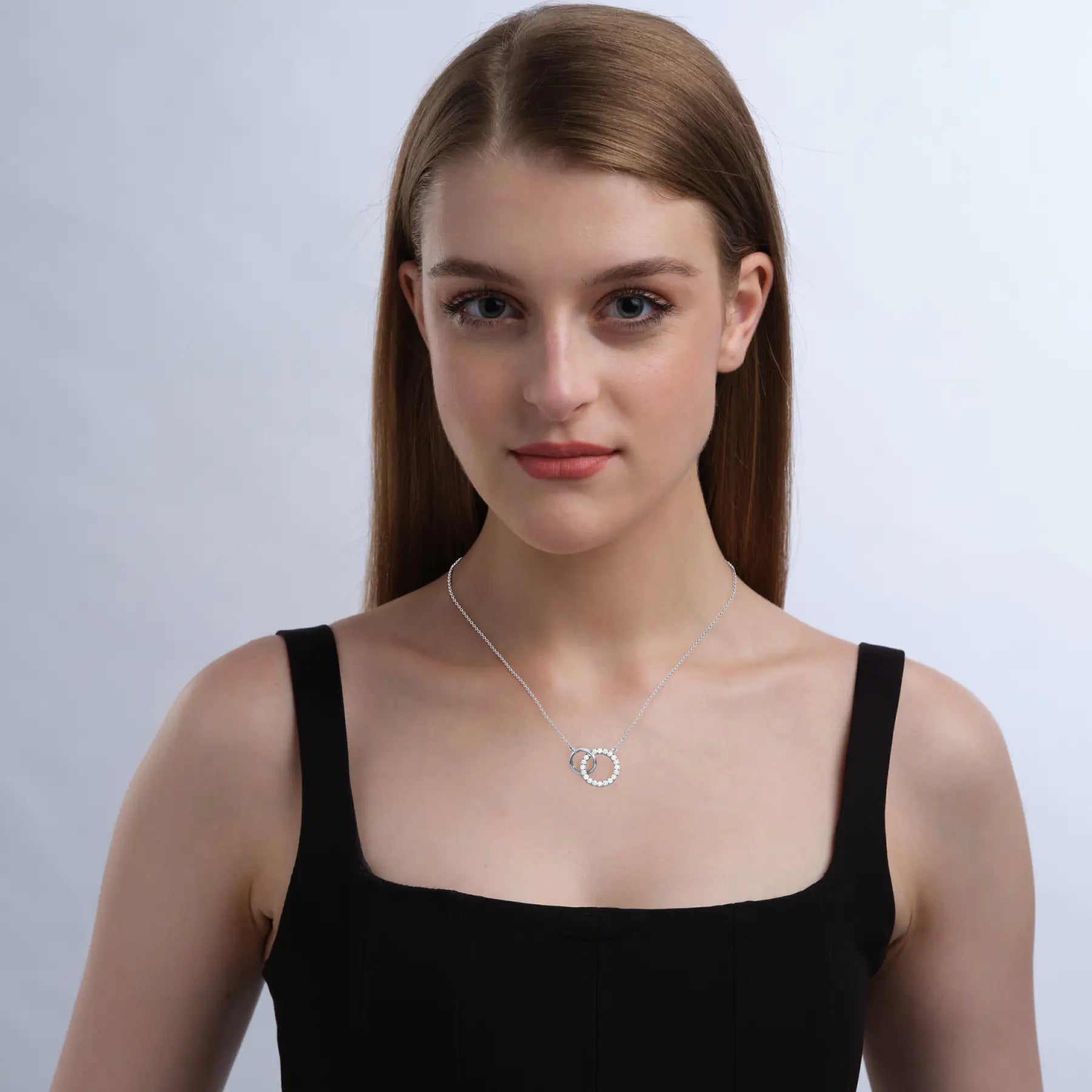 Interlinked Circles Love Diamond Pendant