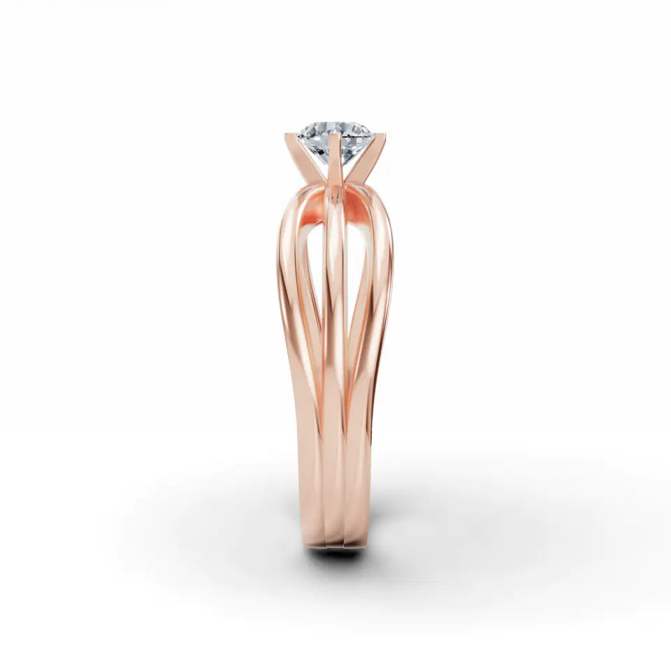 River Solitaire Diamond Ring