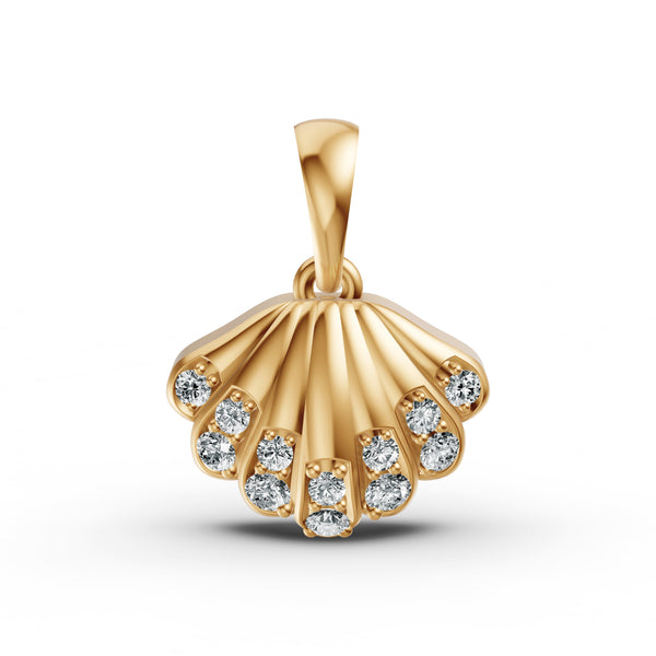 Seashell Diamond Pendant
