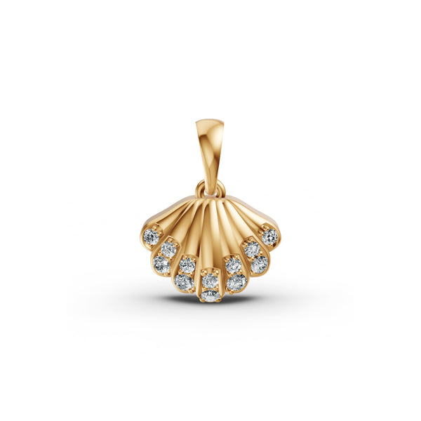 Seashell Diamond Pendant