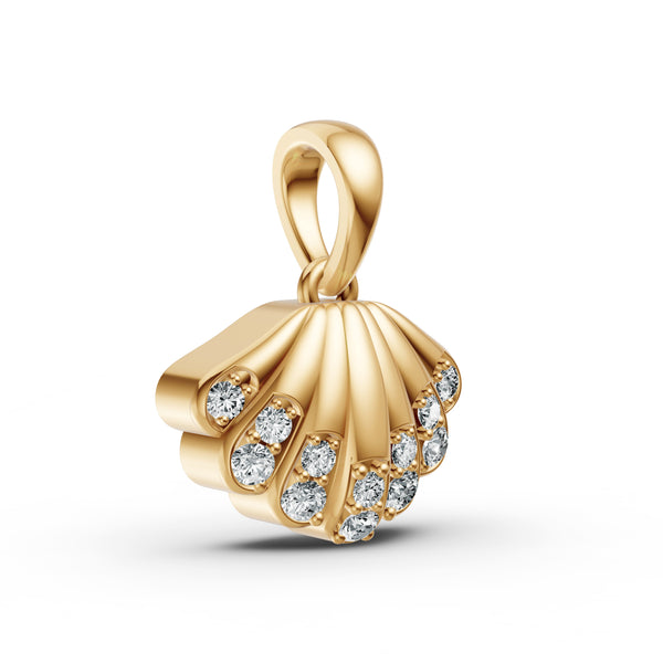 Seashell Diamond Pendant