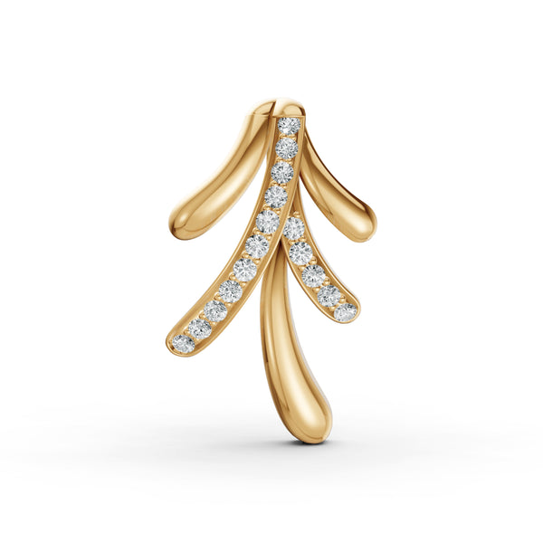 Leaf Cascade Diamond Pendant