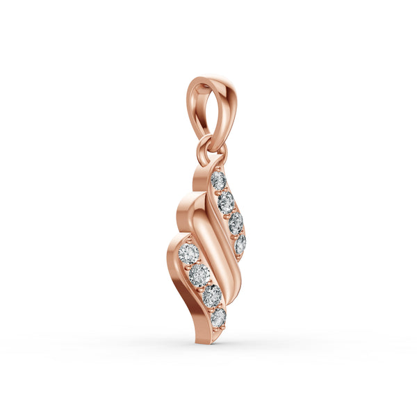 Elegant Wave Diamond Pendant