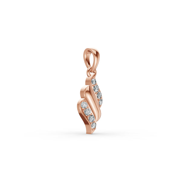 Elegant Wave Diamond Pendant