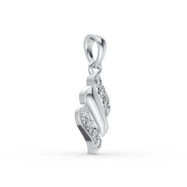 Elegant Wave Diamond Pendant