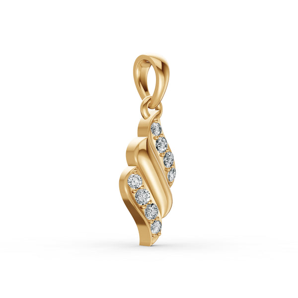 Elegant Wave Diamond Pendant