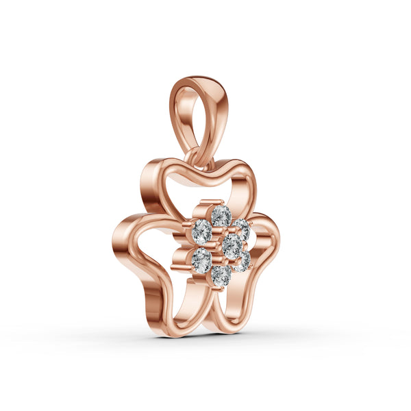 Diamond Flower Pendant