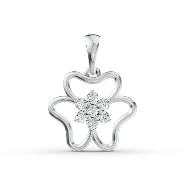 Diamond Flower Pendant