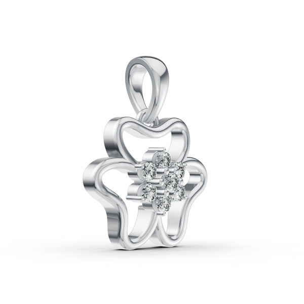 Diamond Flower Pendant