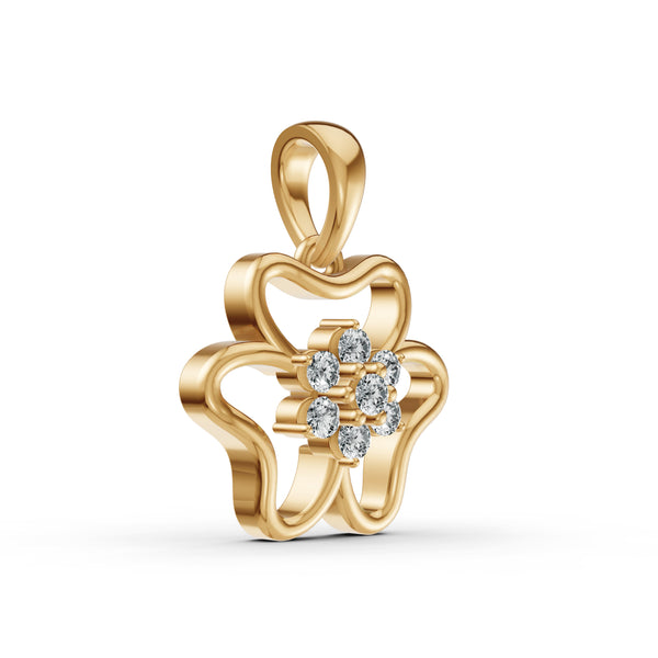 Diamond Flower Pendant