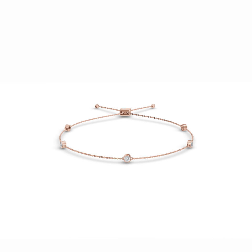 5-Stone Station Tennis Diamond Bracelet