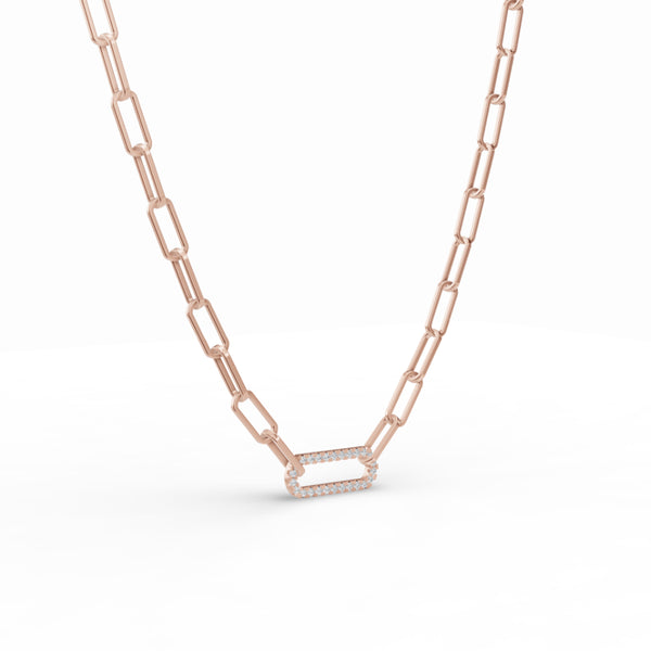 Paperclip Link Diamond Chain