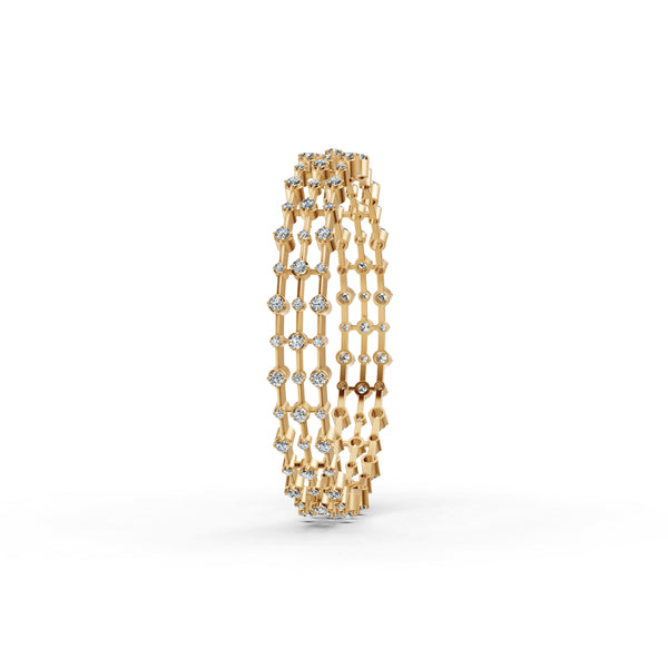 Multi-Row Diamond Station Bangle
