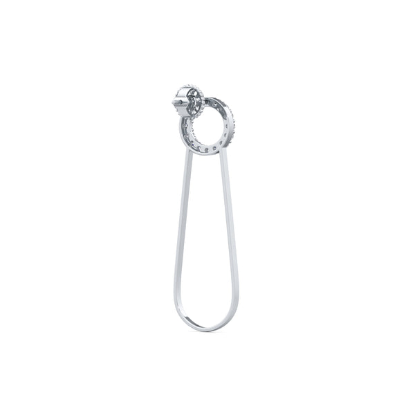 Radiant Pin Diamond Earrings