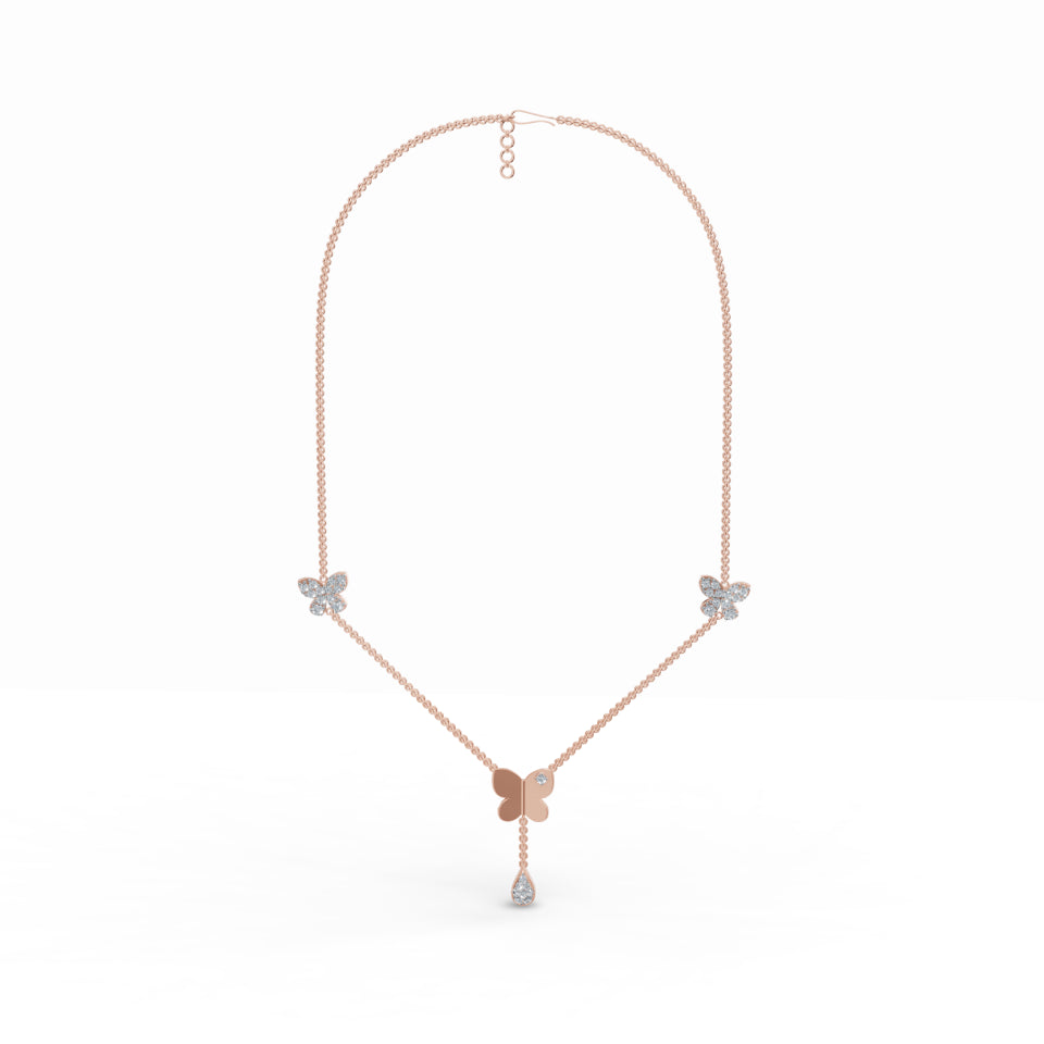 Butterfly Trio Diamond Chain