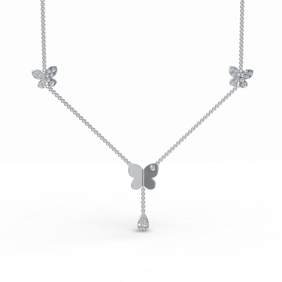 Butterfly Trio Diamond Chain