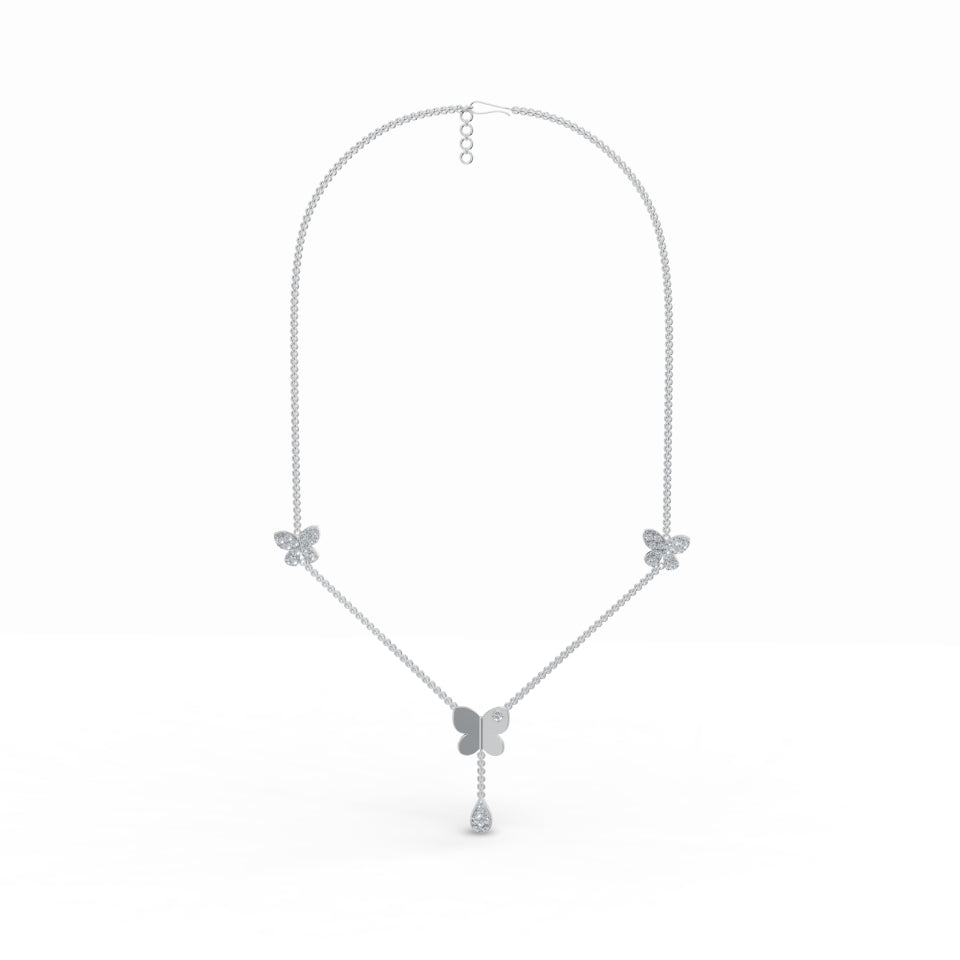 Butterfly Trio Diamond Chain