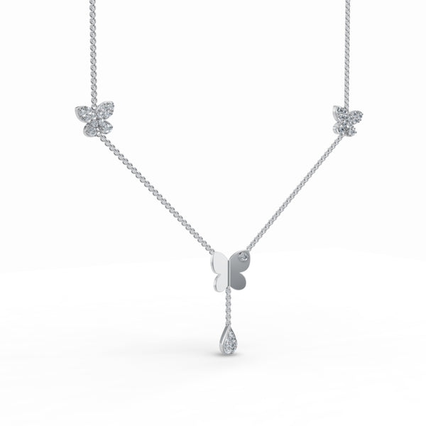 Butterfly Trio Diamond Chain