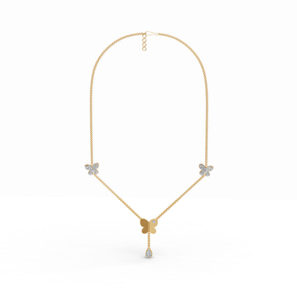 Butterfly Trio Diamond Chain